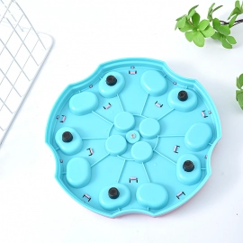 Dog Puzzle Toys Turntable Slow Feeder Educational Toy Interactive Leaking Food Bowl