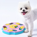Dog Puzzle Toys Turntable Slow Feeder Educational Toy Interactive Leaking Food Bowl